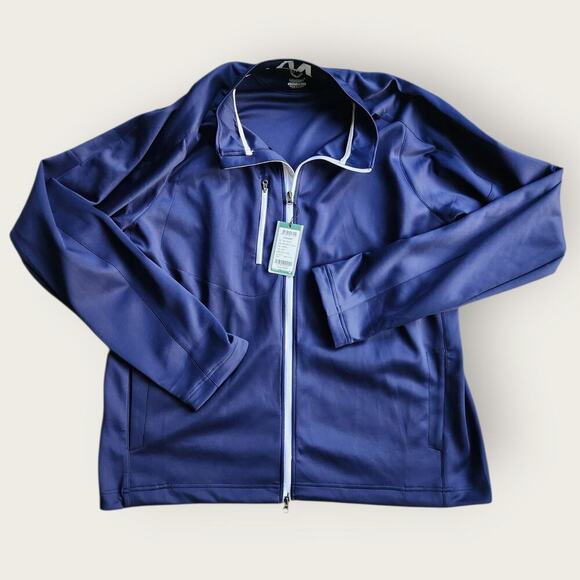 Lesmart Golf Series Jacket Men's Sz 5XL Navy Full Zip With Pockets Plus Size NWT - Picture 1 of 7
